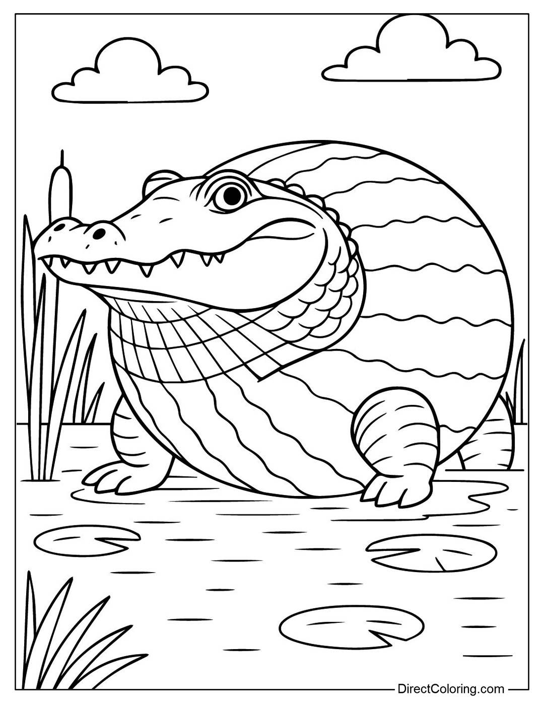 Glorbo Fruttodrillo Coloring Page